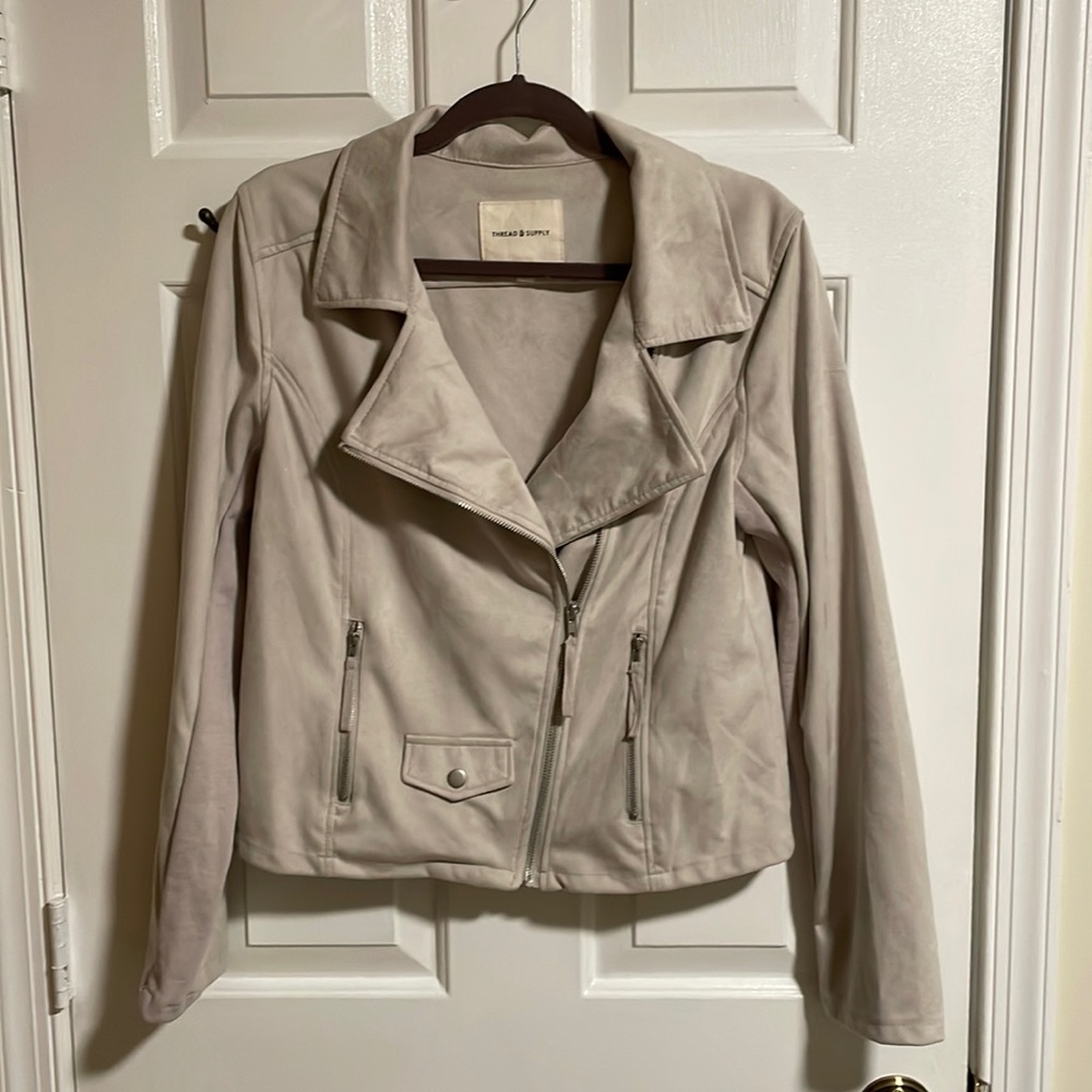 NWOT suede moto jacket